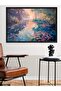 Sunset Lake One Piece Black Wooden Framed Painting
