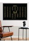 Gold Esmaül Hüsna One Piece Black Wooden Framed Painting