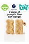 100% Natural Pumpkin Fiber Dish Sponge Set of 2 |   Organic and Eco-Friendly Cleaning Sponge