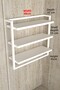 3-Tier Towel Rack Bookcase Stylish and Functional Metal Wood Wall-Mounted Home Bathroom Kitchen Organizer Shelf - 6