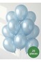 Set of 20 Metallic Light Blue Balloons 12 Inch (30 cm) |   Helium Compatible, Party and Decoration Balloon