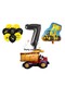 Construction Themed Birthday Truck Balloon Set Age 7