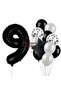 Black Number Star Foil and Latex Balloon Set Age 9