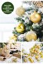 12-Piece Christmas Pine Tree Ornament Set – 4 cm Shiny & Glitter Mixed Ball Ornaments Christmas Pine Tree Ornament