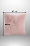 Plush Zippered Stuffed Cushion 45X45 cm Pink - 2