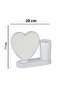 Heart Magic Mirror with Pen Holder - 17X20Cm - 2