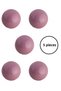 5 Pcs Porcelain Ball Knob Pink Children's Room Furniture Handle Ceramic Single Screw Drawer Handle (30 mm)