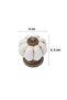 5 Pieces Porcelain Furniture Handle Single Button White Antique Drawer Cabinet Handle (Single Screw) - 4