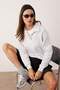 Gri Melanj Patlı Regular/Normal Kalıp Kalın İçi Polarlı Örme Sweatshirt TWOAW26SW00208