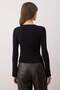Siyah Aksesuar ve Cut Out/Pencere Detaylı Triko Kazak TWOAW26KZ00255 - 4