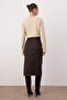 Kahverengi Denim Midi Etek TWOAW26ET00140 - 6