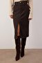 Kahverengi Denim Midi Etek TWOAW26ET00140 - 5