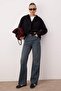 Mavi-Gri Yüksek Bel Geniş Paça Wide Leg Jeans TWOAW26JE00113