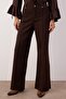 Kahverengi Yüksek Bel Nervür Detaylı Paça Kesikli Comfort/Esnek Wide Leg Jeans TWOSS25JE00310 - 3