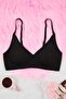Siyah Hayalet Dikişsiz/Lazer Kesim Balensiz Kaplı Micro Bralette Örme Sütyen THMAW26SU00024 - 7