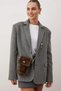 Brown Faux Fur Crossbody Women's Shoulder and Phone Bag Takaw26Oc00083