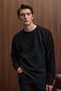 Tromso Men's Crew Neck Oversize Recycle Knitwear Knitwear Black Sweater - 2