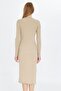Women's Camel Drawstring Knitwear Dress 29104 - 5