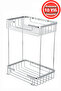 Stainless Brass 2-Piece Taci 22X15 cm Shampoo Dispenser Bathroom Shelf - Chrome Color - 4