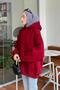 Hooded casual sweatshirt navy blue - 2