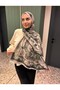 شال صيفي متدفق مطبوع باللون الوردي - ظلال كاكي - 5