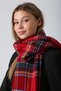 Red Line Patterned Women's Shawl - 3
