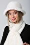 Ecru Soft Textured Plush Neck Collar & Hat Set of 2 - 5