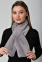 Gray Soft Textured Plush Women's Neck Collar - 4