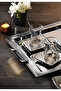 Mi̇os 12 Person Tea Set 18 / 10 with Steel Cups 40 Pieces - 2