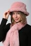 Pink Soft Textured Plush Neck Collar & Hat Set of 2 - 5