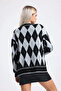Baklava Pattern Glitter Knitwear Sweater - 4