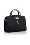 Elegant Women’s Handbag 26x11x20 cm PU Leather Satchel with Deer Charm, Black