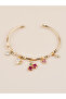 Rubellia Adjustable Cherry Charm Handcuff Bracelet