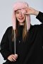 Pink Faux Fur Plush Women's Beanie Hat with Headphones - 2