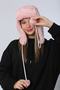Pink Faux Fur Plush Women's Beanie Hat with Headphones - 8