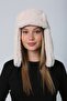 Beige Faux Fur Plush Women's Beret Hat with Earmuffs - 7