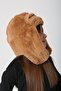 Camel Plush Fur Girl's Beret Hat with Headphones and Snap Fasteners - 6