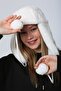Ecru Faux Fur Plush Women's Beret Hat with Earmuffs - 6