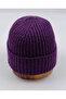 Lavender Wool Ribbed Women's Beret - 2