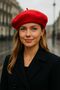 Red Woolen Painter Women's Beret