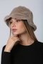 Stone Soft Textured Plush Bucket Women's Hat - 5