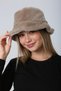 Stone Soft Textured Plush Bucket Women's Hat - 2