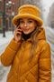 Saffron Soft Textured Plush Bucket Women's Hat