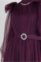 BELTED TOWEL DETAILED EVENING DRESS 50305 - 4