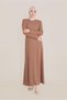 Embroidered Belted Watermelon Sleeve Dress 40586 - 2