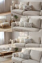 غطاء وسادة مستطيل مزخرف بتصميم بوهيمي بتصميم مخصص باللون البيج - 6