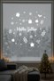 Happy New Year Lettering Snowflakes Christmas Ornament Display Stickers - New Year Sticker, Glass Wall Ornament - 3