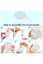 White 1PCS Wearable Electric Breast Pump Silent Milk Collection Hands-free Invisible Automatic Intel - 4