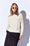 Stone Soft Textured Open Shoulder Madonna Collar Women's Sweater |   Ek100539428 - 3