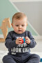 Baby Boy Girl Printed Seasonal Spring Anthracite Bottom Top Set